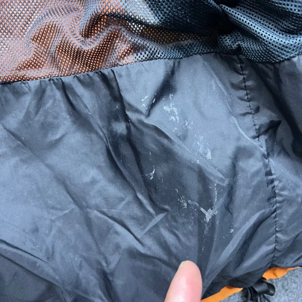 The North Face Jacket Mens XL Orange Black Grey Hooded Windbreaker - Picture 9 of 16